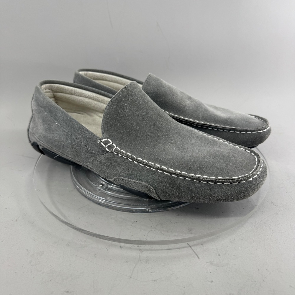 Kenneth Cole Reaction Mens Loafers World Hold On Suede Driving Shoes Grey 10.5M